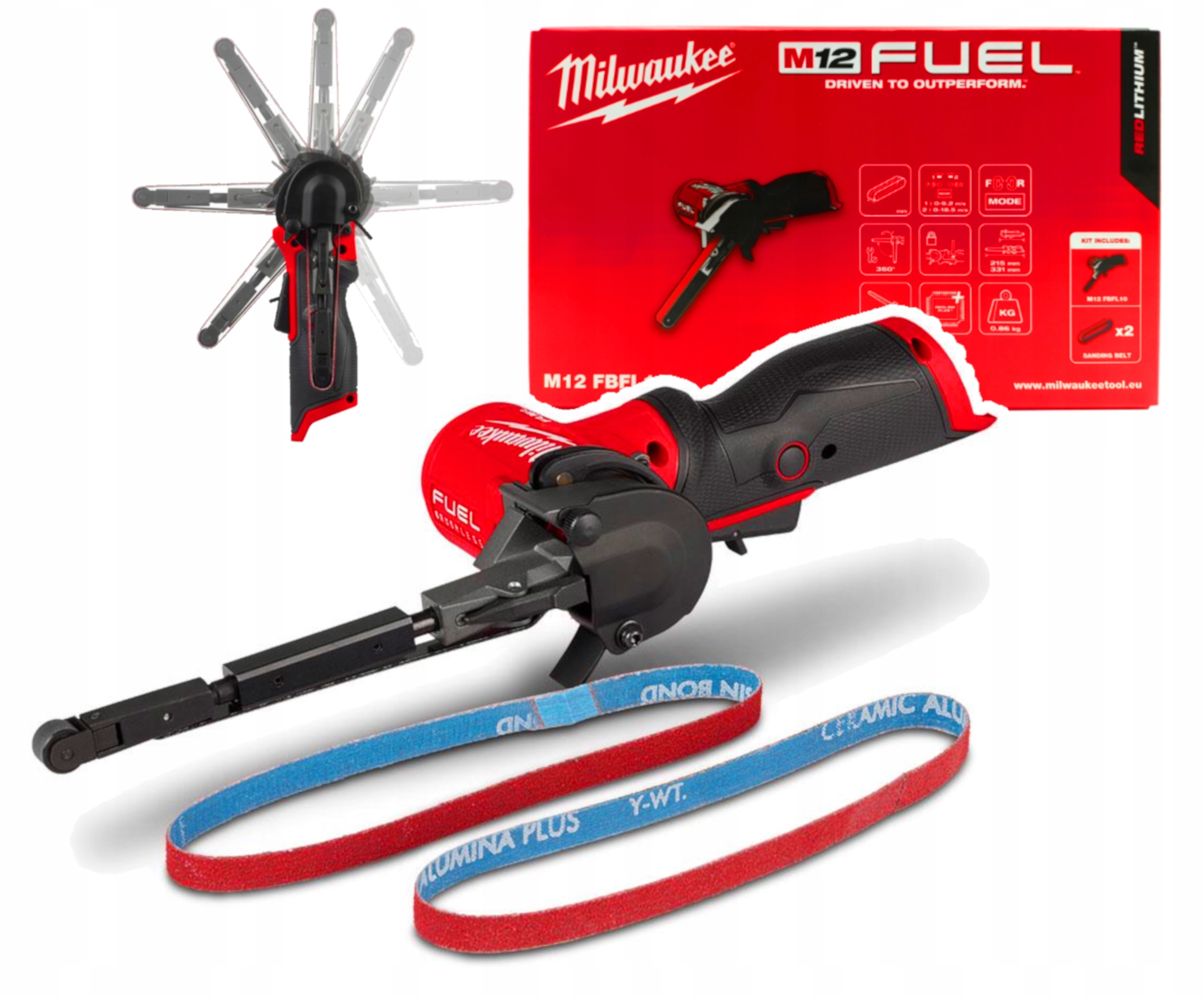 Akumulátorová pásová brúska Milwaukee 1200 W 12 V
